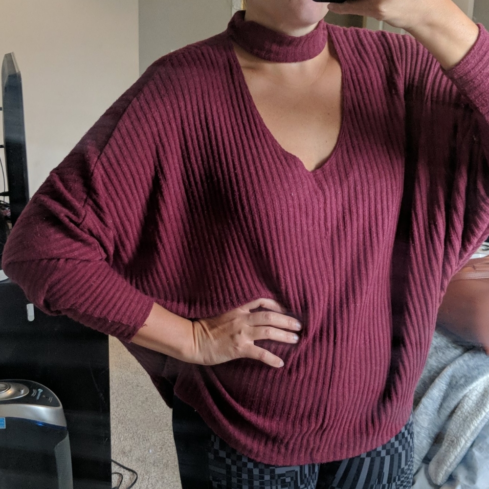 Urban Outfitters Light Sweater w/ Choker! - Picture 1 of 7
